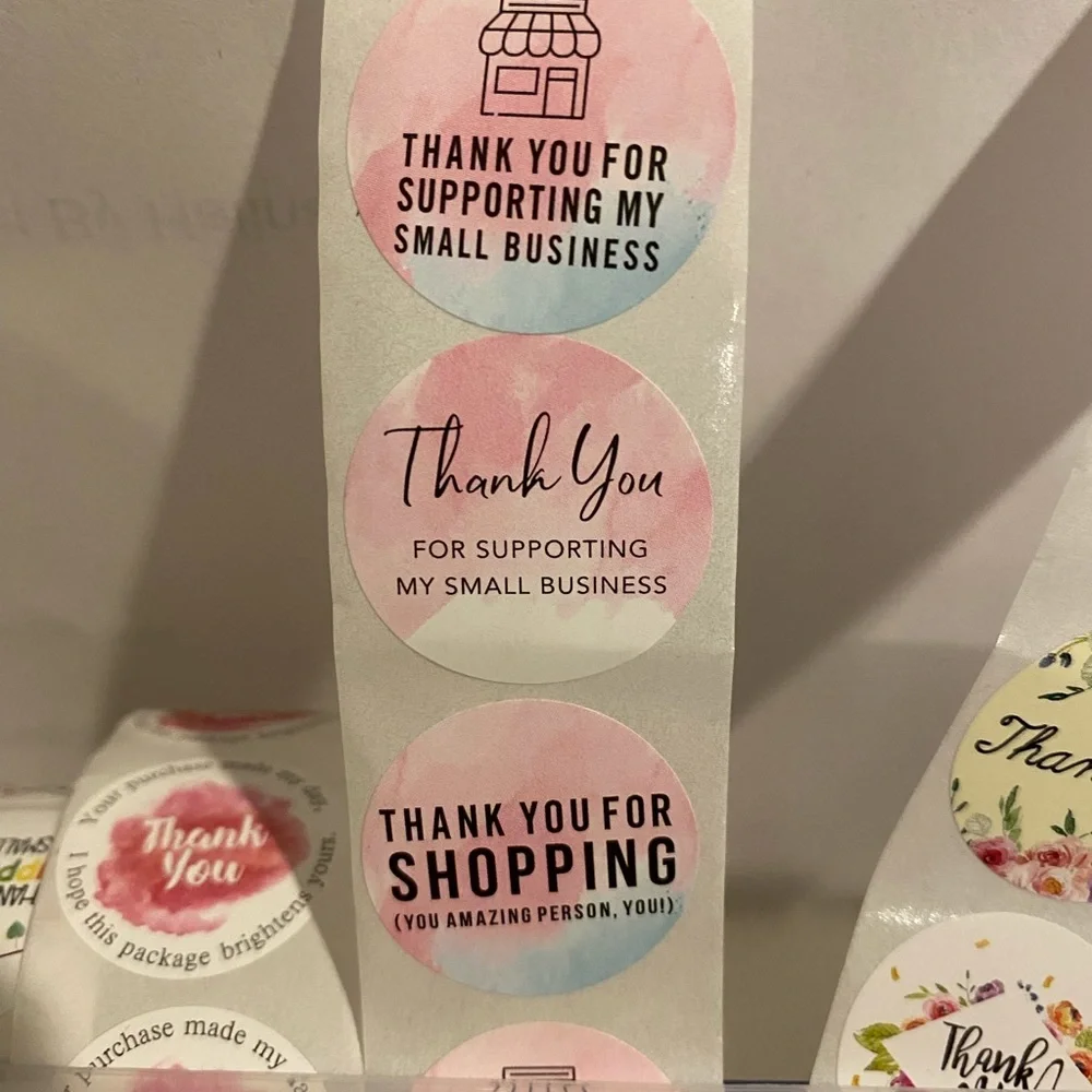 ⭐️ 3 for $22 ~ 400 ct. 1” Assorted Thank you stickers / labels